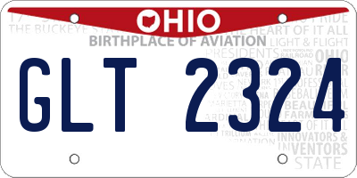 OH license plate GLT2324