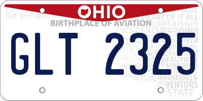 OH license plate GLT2325