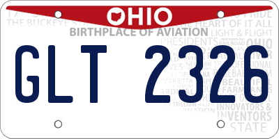OH license plate GLT2326