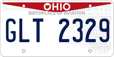 OH license plate GLT2329
