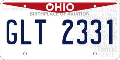 OH license plate GLT2331