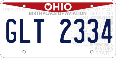 OH license plate GLT2334