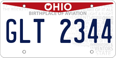 OH license plate GLT2344