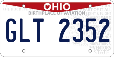OH license plate GLT2352