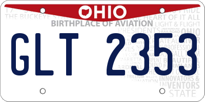 OH license plate GLT2353
