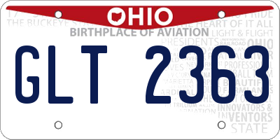 OH license plate GLT2363