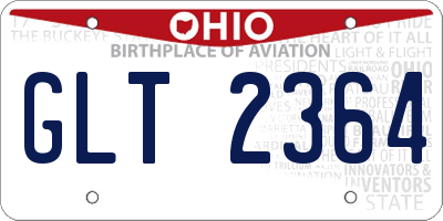 OH license plate GLT2364