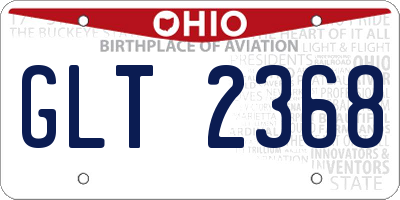 OH license plate GLT2368