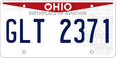 OH license plate GLT2371