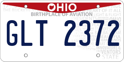 OH license plate GLT2372