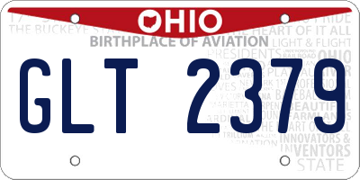OH license plate GLT2379