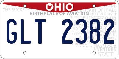 OH license plate GLT2382
