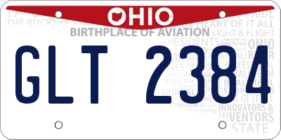 OH license plate GLT2384