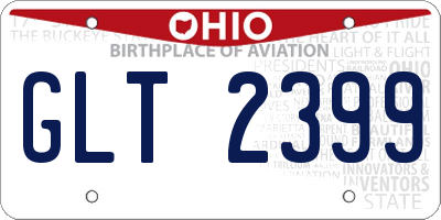 OH license plate GLT2399