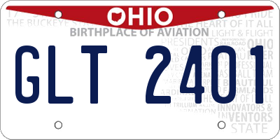 OH license plate GLT2401