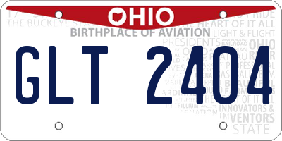OH license plate GLT2404