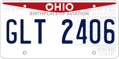 OH license plate GLT2406