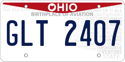 OH license plate GLT2407