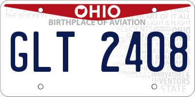 OH license plate GLT2408