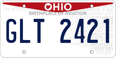 OH license plate GLT2421