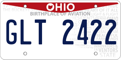 OH license plate GLT2422