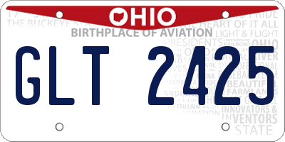 OH license plate GLT2425