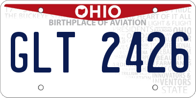 OH license plate GLT2426