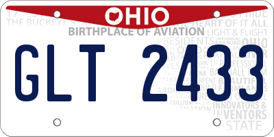 OH license plate GLT2433