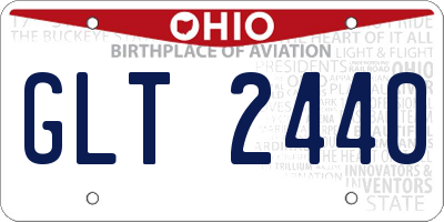 OH license plate GLT2440