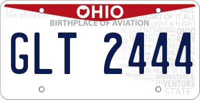 OH license plate GLT2444