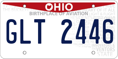 OH license plate GLT2446