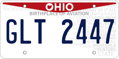 OH license plate GLT2447