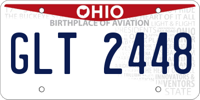 OH license plate GLT2448