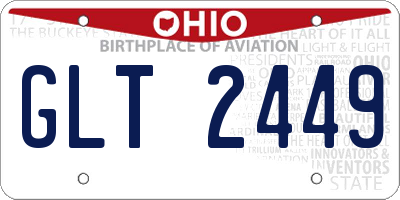 OH license plate GLT2449