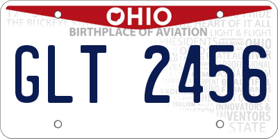 OH license plate GLT2456