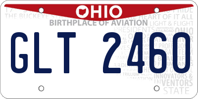 OH license plate GLT2460