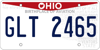 OH license plate GLT2465
