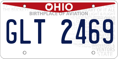 OH license plate GLT2469