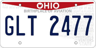 OH license plate GLT2477