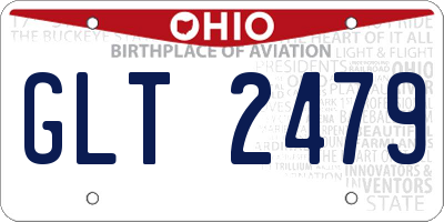 OH license plate GLT2479