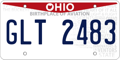 OH license plate GLT2483