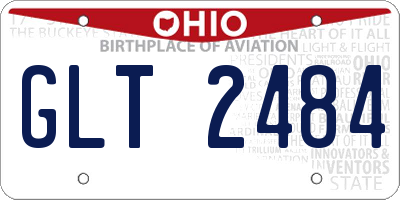 OH license plate GLT2484