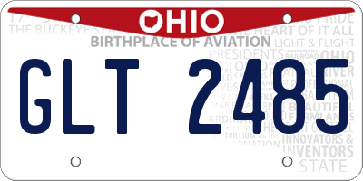 OH license plate GLT2485