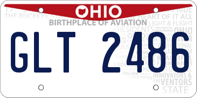 OH license plate GLT2486