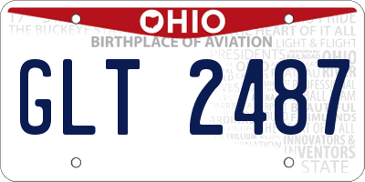 OH license plate GLT2487