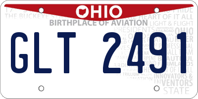 OH license plate GLT2491