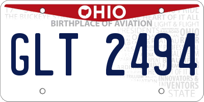 OH license plate GLT2494