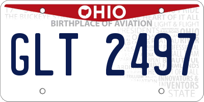 OH license plate GLT2497