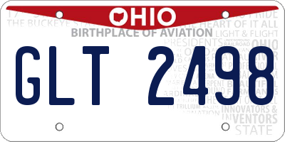 OH license plate GLT2498