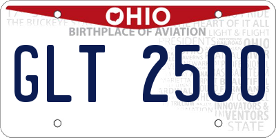 OH license plate GLT2500